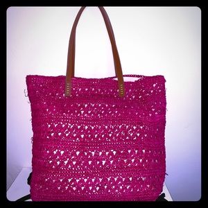 Nordstrom Packable Woven Raffia Tote large